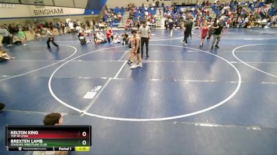 100 lbs Quarterfinal - Brexten Lamb, Cougars Wrestling Club vs Kelton King, Top Of Utah