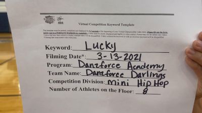 DanzForce Academy - Danzforce Darlings [Mini Hip Hop] 2021 NCA & NDA Virtual March Championship