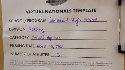 Carlsbad High School [Small Varsity - Hip Hop Virtual Finals] 2021 UDA National Dance Team Championship