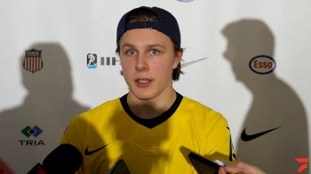 NHL Draft Prospect Ivar Stenberg Calls First World Juniors Game Against Slovakia "Harder Than Expected"