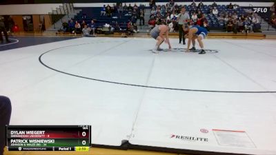 165 lbs Finals (2 Team) - Dylan Wiegert, Shenandoah University vs Patrick Wisniewski, Johnson & Wales (RI)