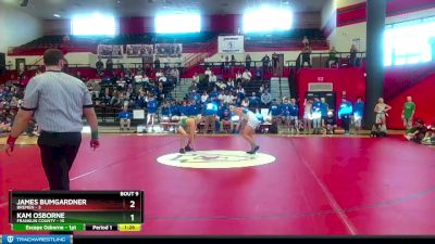 150 lbs 2nd Wrestleback (8 Team) - Kam Osborne, Franklin County vs James Bumgardner, Bremen