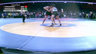 D2-285 lbs Quarterfinal - Brigham Smith, Freeland vs Harland Begg, Marshall
