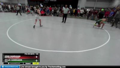 140 lbs Champ. Round 1 - Myles Handsaker, Iowa vs John Hanrahan, The Wrestling Academy