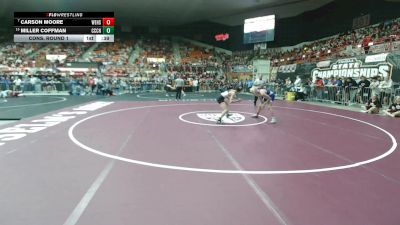 132 lbs Cons. Round 1 - Carson Moore, Wellsville HS vs Miller Coffman, Clay Center Community HS