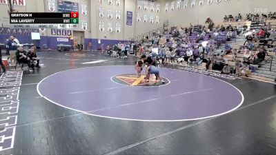 160 lbs Round 5 (8 Team) - Grayson H, Sumner County Wrestling Club vs Mia Laverty, Iron Knights Wrestling Club
