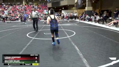 110 lbs Champ. Round 1 - Brayden Gilles, Hutchinson Kids Westling Club vs Logan Goepfert, Nebraska Boyz