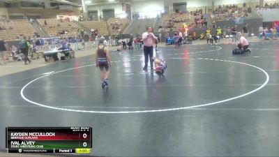 103 lbs Champ. Round 1 - Ival Alvey, Stars Wrestling Club vs Kayden Mcculloch, Heritage Outlaws