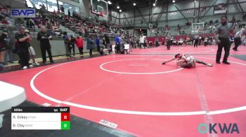 60 lbs Consi Of 4 - Ronald Silkey, Hilldale Youth Wrestling Club vs Brooks Clay, Skiatook Youth Wrestling