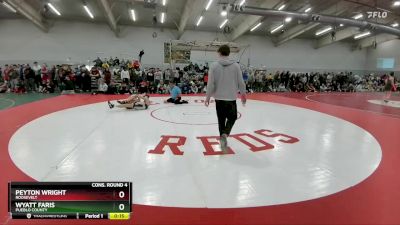 120 lbs Cons. Round 4 - Wyatt Faris, Pueblo County vs Peyton Wright, Roosevelt