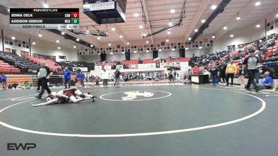 115 lbs Semifinal - Jenna Delk, Sperry HS Girls vs Addison Gibson, McAlester High School Girls