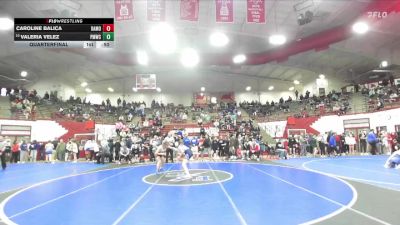 125 lbs Quarterfinal - Valeria Velez, Perry Meridian Wrestling Club vs Caroline Balica, Plymouth