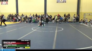 80 lbs Cons. Round 3 - Leonardo Rigoni, Aviators vs Braxton Weber, Red Rock Central