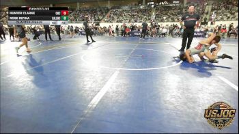 61 lbs Quarterfinal - Hunter Clarke, Claremore Wrestling Club vs Rose Reyna, Carl Albert