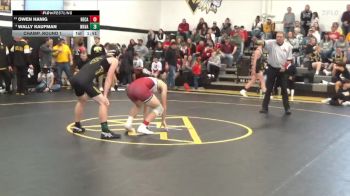 157 lbs Champ. Round 1 - Owen Hanig, Newman Catholic vs Wally Kaufman, Wapsie Valley