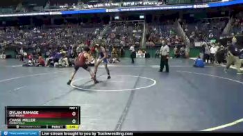 1A 152 lbs Semifinal - Dylan Ramage, East Wilkes vs Chase Miller, Cherryville