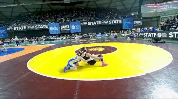 Girls 1B/2B/1A 100 3rd Place Match - Kassidy Davis, Adna (Girls) vs Jalissah Garza, Wapato (Girls)