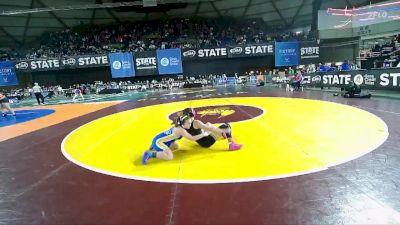 Girls 1B/2B/1A 100 3rd Place Match - Kassidy Davis, Adna (Girls) vs Jalissah Garza, Wapato (Girls)