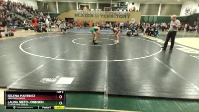 145 lbs Semifinal - Launa Nieto-Johnson, Clover Park (Girls) vs Selena Martinez, Aberdeen (Girls)