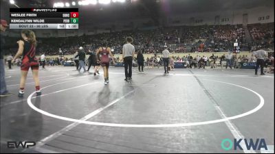 98 lbs Round Of 16 - Weslee Frith, Duncan Demon Wrestling vs Kendalynn Wilde, Perry Wrestling Academy