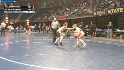 150 lbs Quarterfinal - Will Zebertavage, Council Rock vs Jackson Mathews, Burrell