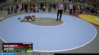 100 lbs Quarterfinal - Wyatt Roberson, Red Devil Mat Club vs Jayse Evans, Glendale Mat Club