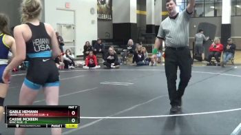 106 lbs Round 4 (16 Team) - Cassie McKeen, BVWC Blue vs Gable Hemann, Grand View Wrestling Club