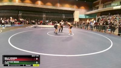 215 lbs Champ. Round 1 - Billy Sparks, Pahrump Valley vs Clayton Biggs, Lassen