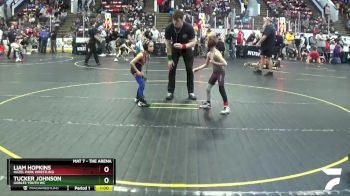 46 lbs Quarterfinal - Liam Hopkins, Hazel Park Wrestling vs Tucker Johnson, Gobles Youth WC