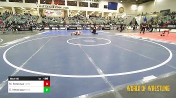 100 lbs 2nd Place - Madden Sandoval, COWA vs Dominic Mendoza, Pomona Elite