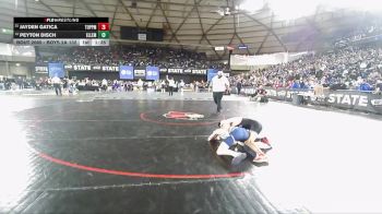 Boys 2A 132 lbs Champ. Round 1 - Jayden Gatica, Toppenish vs Peyton Disch, Ellensburg