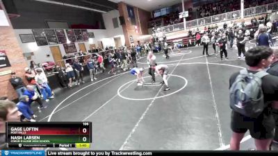 106 lbs Champ. Round 2 - Nash Larsen, Coeur D`Alene High School vs Gage Loftin, Post Falls