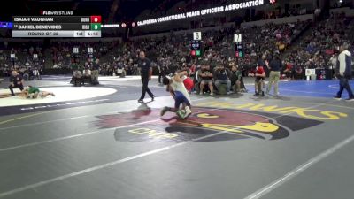 132 lbs Round Of 32 - Isaiah Vaughan, Durham (NS) vs Daniel Benevides, Highland HS (CS)