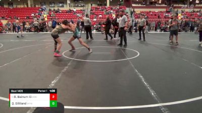 135 lbs Champ. Round 2 - Ronnie Bainum Iii, Wichita Blue Knights vs Quaid Gilliland, Winfield Youth Wrestling Club