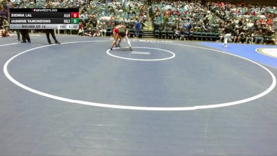 125 lbs Round Of 16 - Sienna Lal, Allen vs Jasmine Tamondong, Douglas