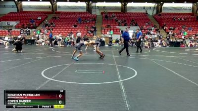 92 lbs Semis (4 Team) - Braydan McMullan, Neighborhood vs Copen Barker, Donahue WA