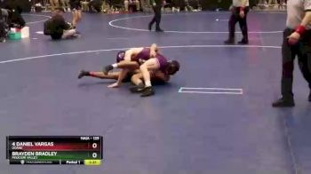 125 lbs Champ. Round 2 - Brayden Bradley, Missouri Valley vs 4 Daniel Vargas, Doane