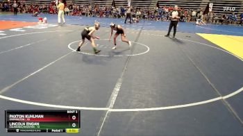 65 lbs Quarterfinals (8 Team) - Lincoln Engan, Caledonia/Houston vs Paxton Kuhlman, Farmington