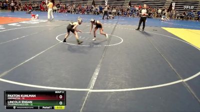 65 lbs Quarterfinals (8 Team) - Lincoln Engan, Caledonia/Houston vs Paxton Kuhlman, Farmington