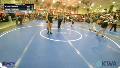 180 lbs Rr Rnd 2 - Alyvia Edwards, Wagoner Takedown Club vs Lillian Primeaux, Henryetta Knights Wrestling Club