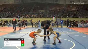 60 lbs Quarterfinal - Knox Kline, HBT Grapplers vs Kruse Sparks, Tonkawa Wrestling