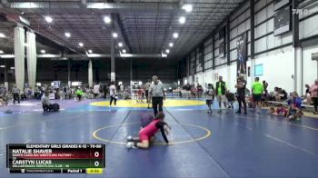 70-80 lbs Round 3 - Carstyn Lucas, Williamsburg Wrestling Club vs Natalie Shaver, North Carolina Wrestling Factory