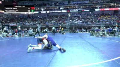 1A-106 lbs Champ. Round 2 - Mason Knapp, West Bend-Mallard vs Jaxson Page, Alta/Aurelia