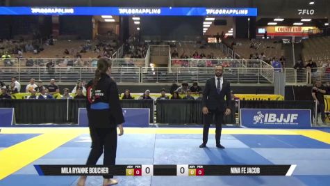 Nina Fe Jacob vs Mila Ryanne Boucher 2025 Pan Jiu Jitsu IBJJF Championship