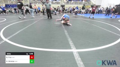 80 lbs Semifinal - Baze Fox, Cowboy Wrestling Club vs Ronan Winkle, Raw Wrestling Club