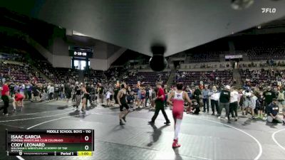 110 lbs Champ. Round 1 - Isaac Garcia, Pomona Wrestling Club Colorado vs Cody Leonard, Goldman`s Wrestling Academy Of The Rockies