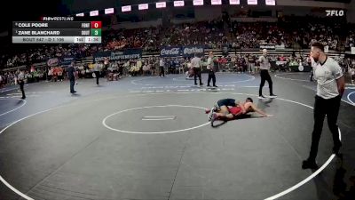 D 1 106 lbs Quarterfinal - Zane Blanchard, Southside vs Cole Poore, Fontainebleau