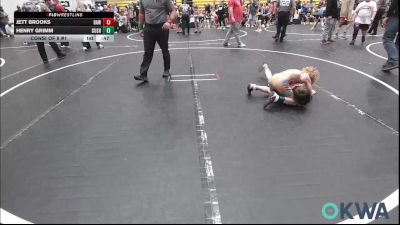 64 lbs Consi Of 8 #1 - Jett Brooks, Raw Wrestling Club vs Henry Grimm, Cushing Tigers