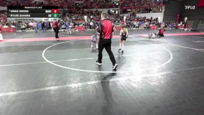 70 lbs Quarterfinal - Gwen Gross, Milton Monsters Wrestling Club vs Rylee Zahara, MES Wrestling