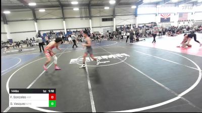 144 lbs Round Of 32 - Francisco Gonzales, Vista Grande HS vs Diego Vasquez, Aztec Wrestling/Corona Del Sol